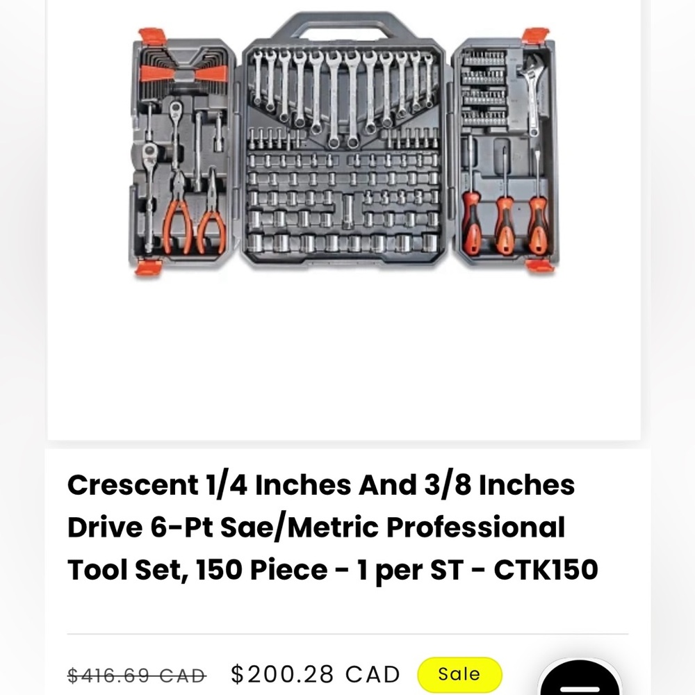 Crescent tool kit brand new never used 150 piece set